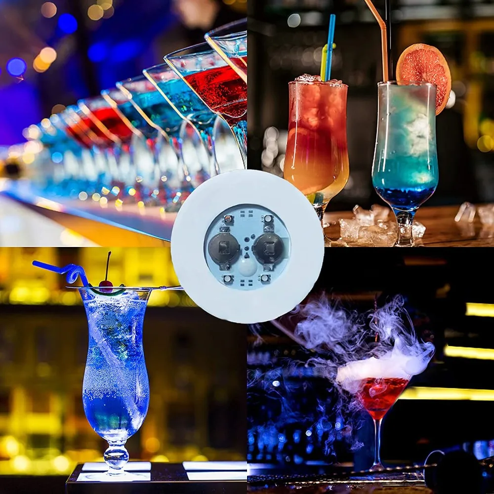 

5/10/30PCS LED Coaster Lights Bar KTV Wedding Party Cocktail Drink Cup Vase Lighting Luminous Bottle Stickers Decoration