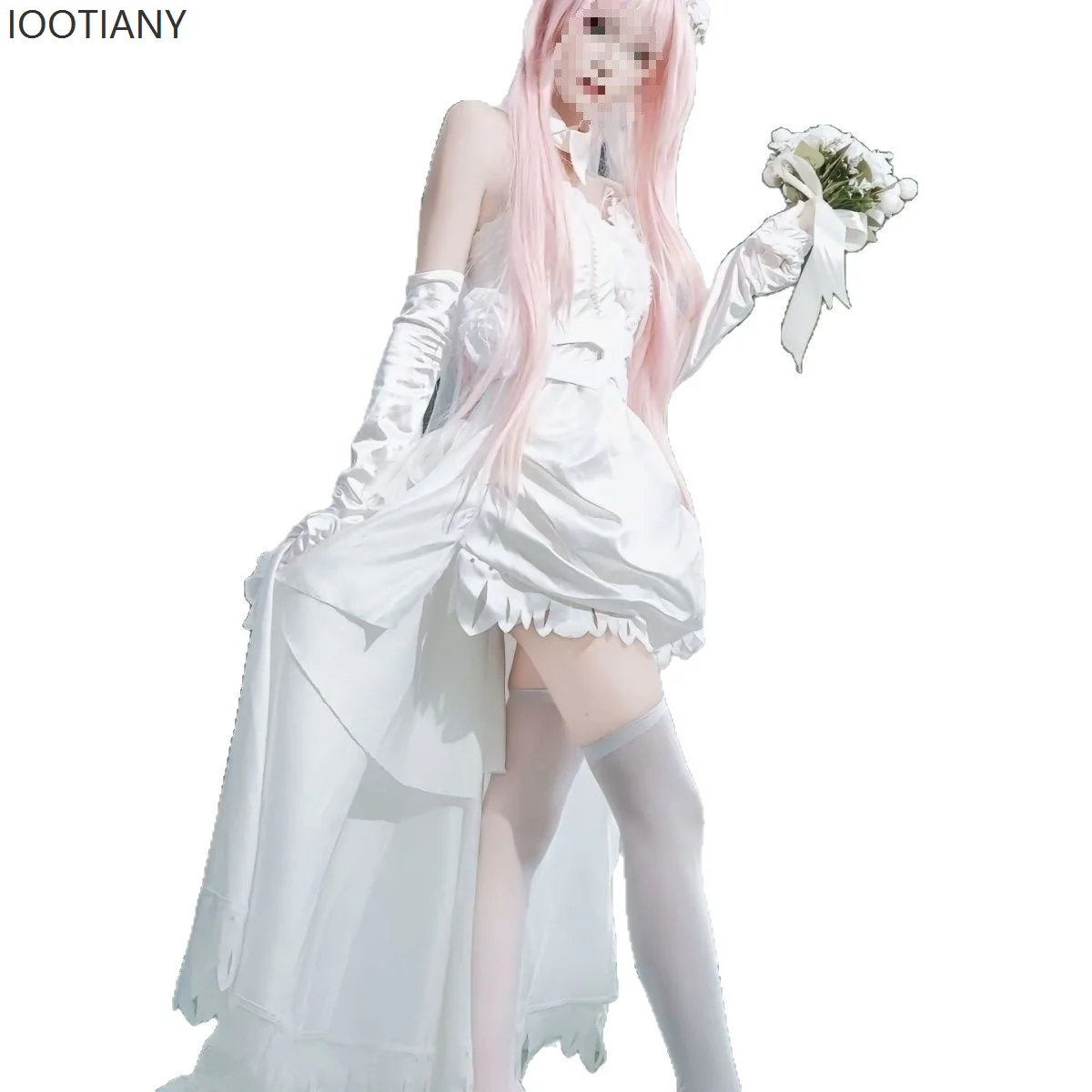 

Game Anime Role Playing Costumes Ladies White Sweet Cute Dress Halloween Carnival Party Stage Cosplay Costumes Full Set 2025