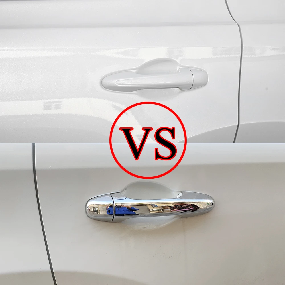 Car Door Handle Catch Cover Trim for Toyota RAV4 2013 2014 2015 2016 2017 2018 Cap Lid Molding Overlay Decoration Chrome Acc.