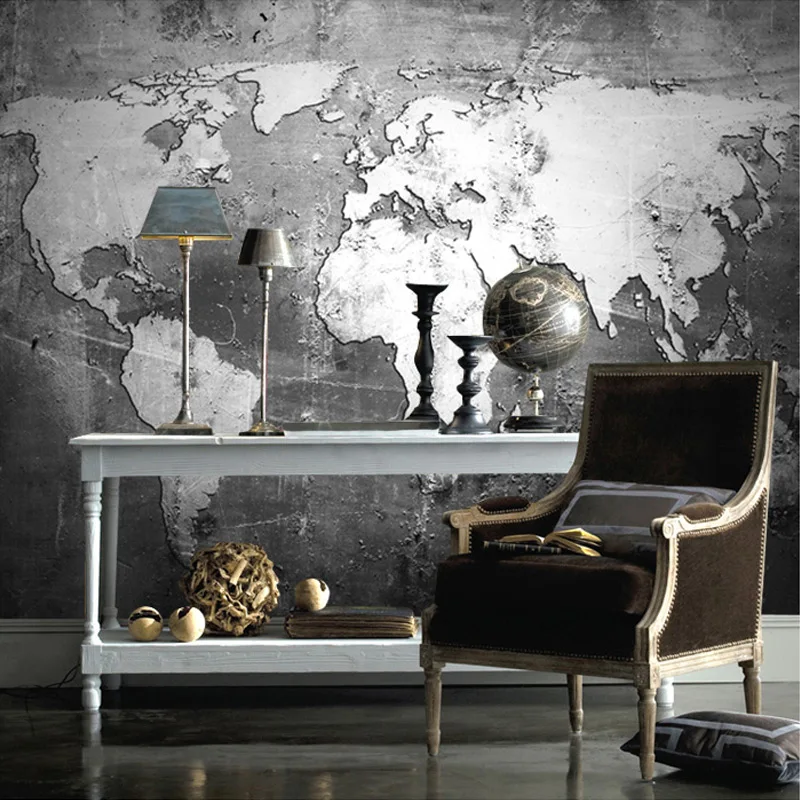 Customized size High Quality 3D Wall Mural For Office Study Living Room Retro Black and White Eco-friendly Wallpaper