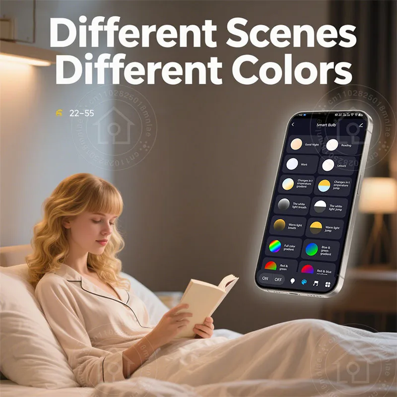 Tuya الذكية LED لمبة E27 الحياة الذكية APP التحكم عكس الضوء ضوء بلوتوث RGB مصباح 220-240 فولت غرفة نوم الديكور إضاءة الحفلات 9 واط