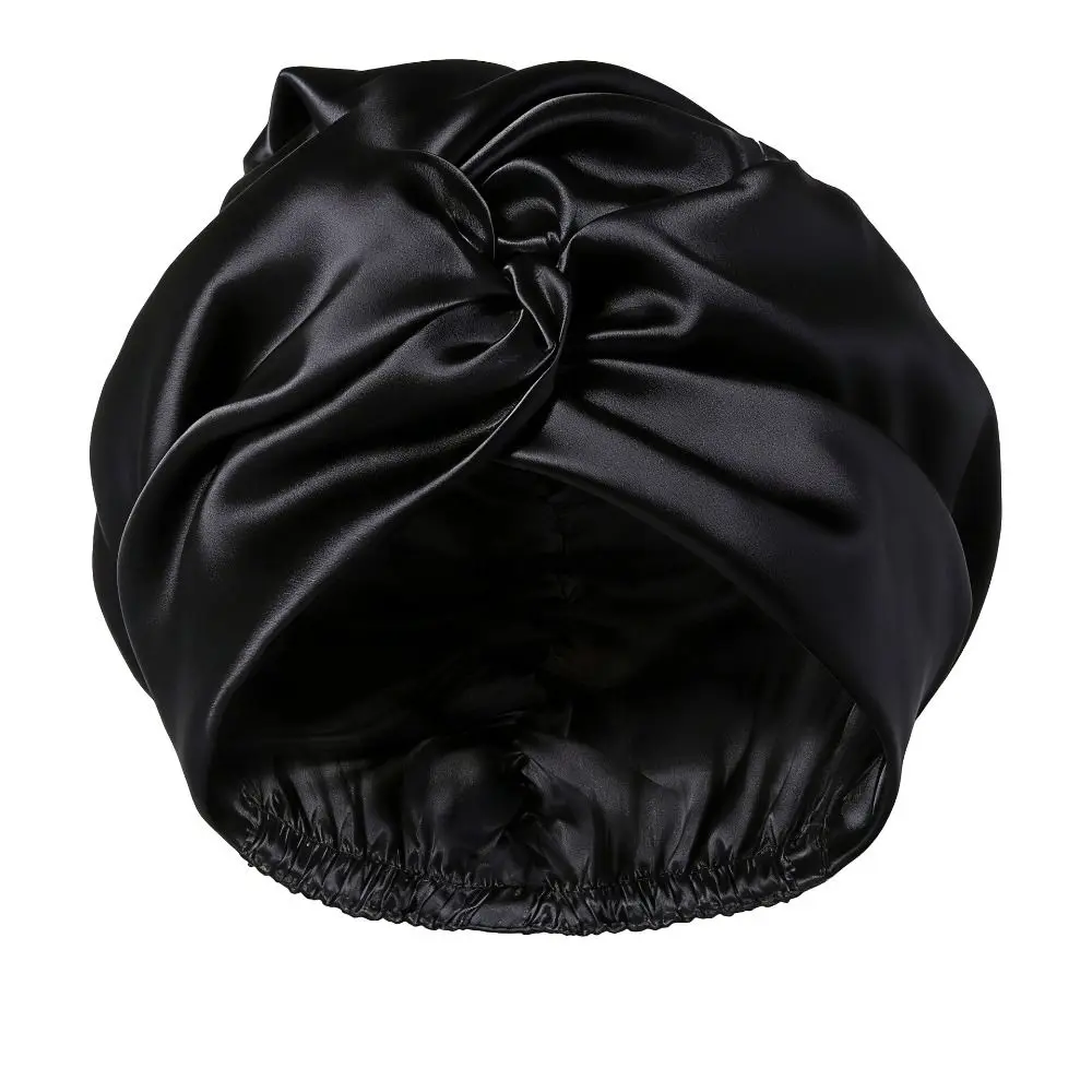 Premium Adjustable Silk Satin Hair Bonnet Smooth Breathable Silk Wrap Satin Fabric Luxury Pure Silk Turban Curly Hair