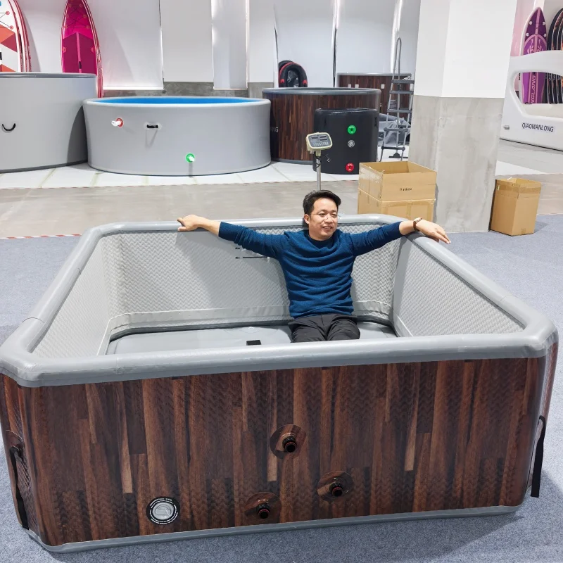 Factory Direct Customize Inflatable Hot Tub Spa Tub Outdoor Home Inflatable  With Heater Bubble For 4 Person Spa Bathtub