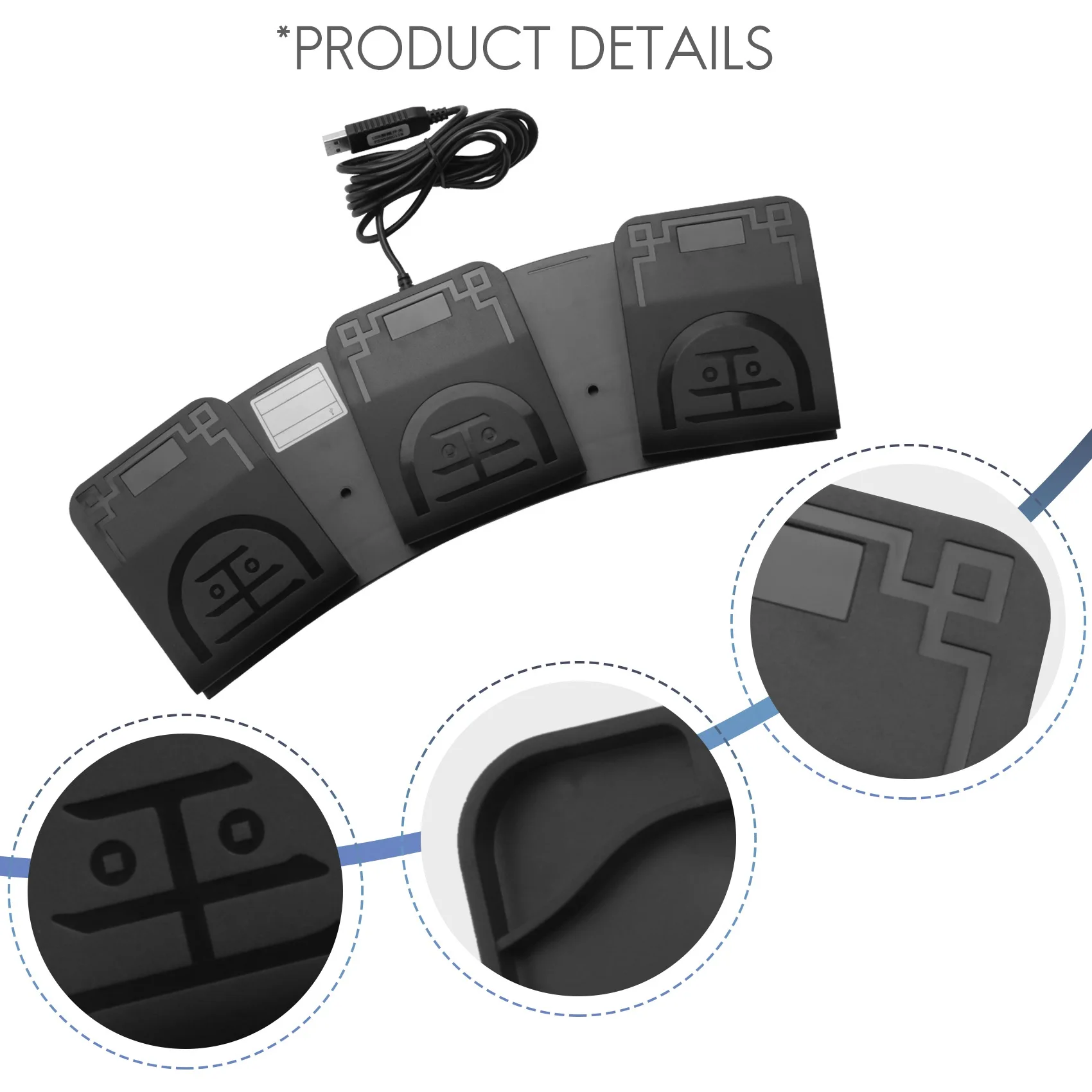 

AB01 FS2020U1 USB Foot Switch Control Key Customized Computer Keyboard Action Pedal for Devices Instruments Computers Office