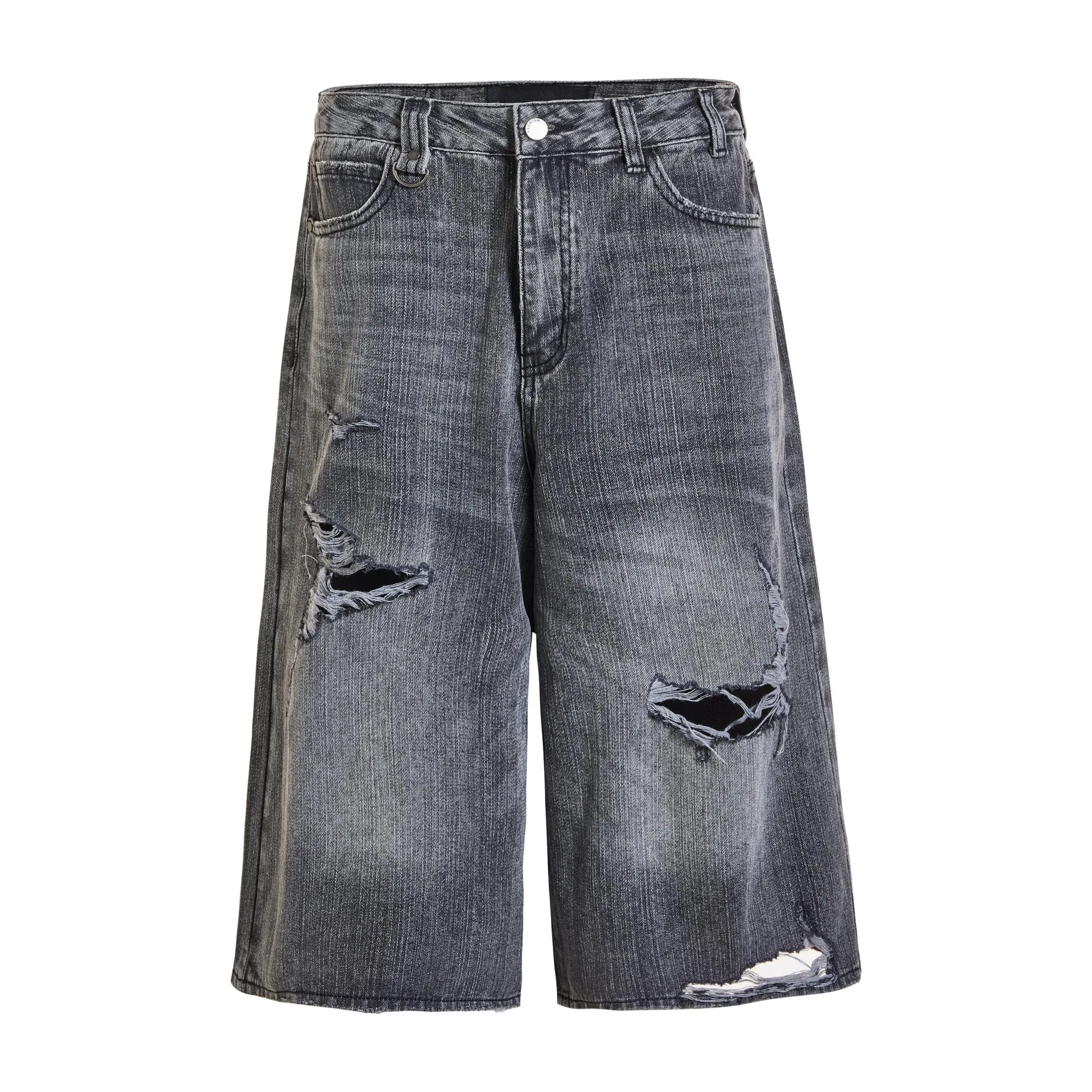 MADE EXTREME Destroys Punk Rock Jorts Street Wear Summer Denim Shorts Men  Y2k Jeans