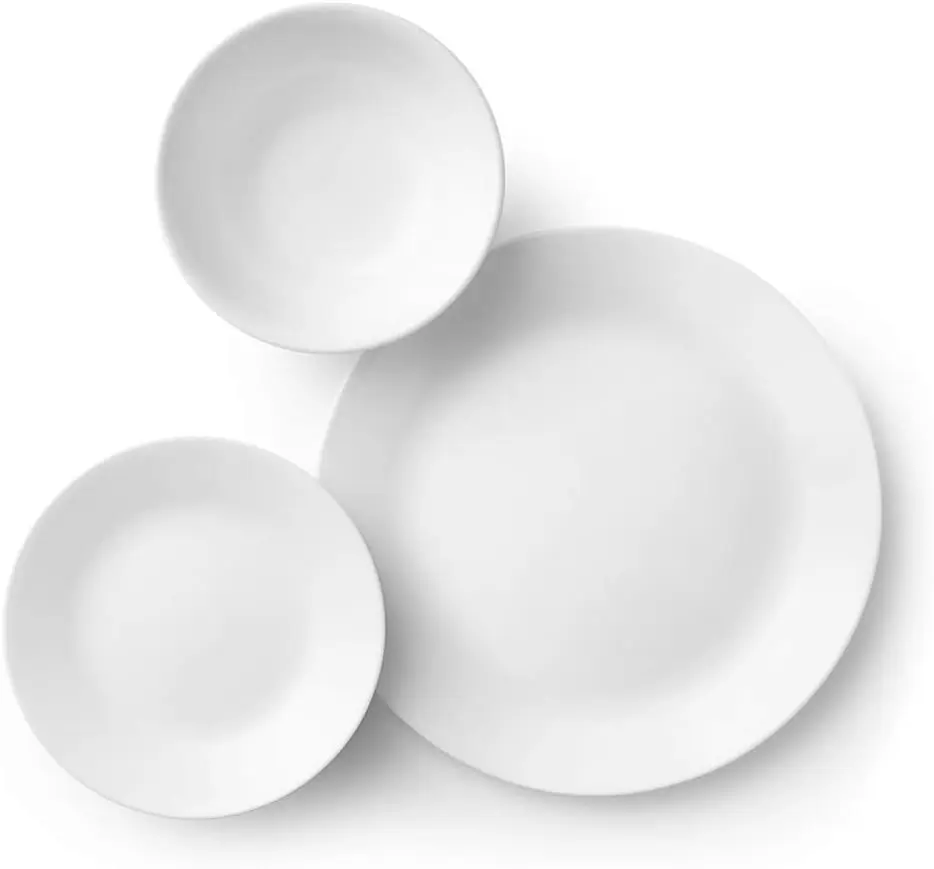 18-Piece Dinnerware Set, Winter Frost White, Service for 6