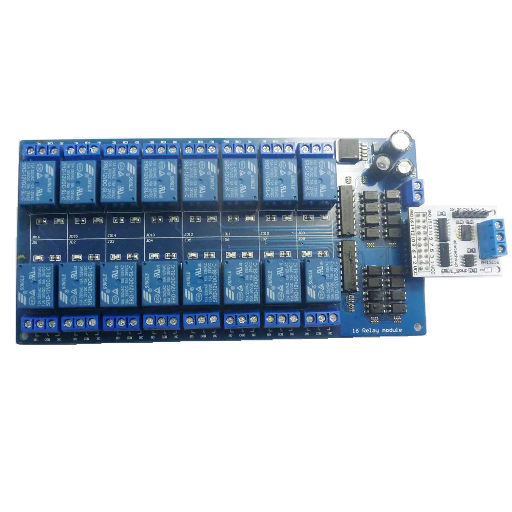 16Ch Multifunction PLC Modbus Rtu Module IO Control Switch Board RS485 RS232 TTL USB Relay Module