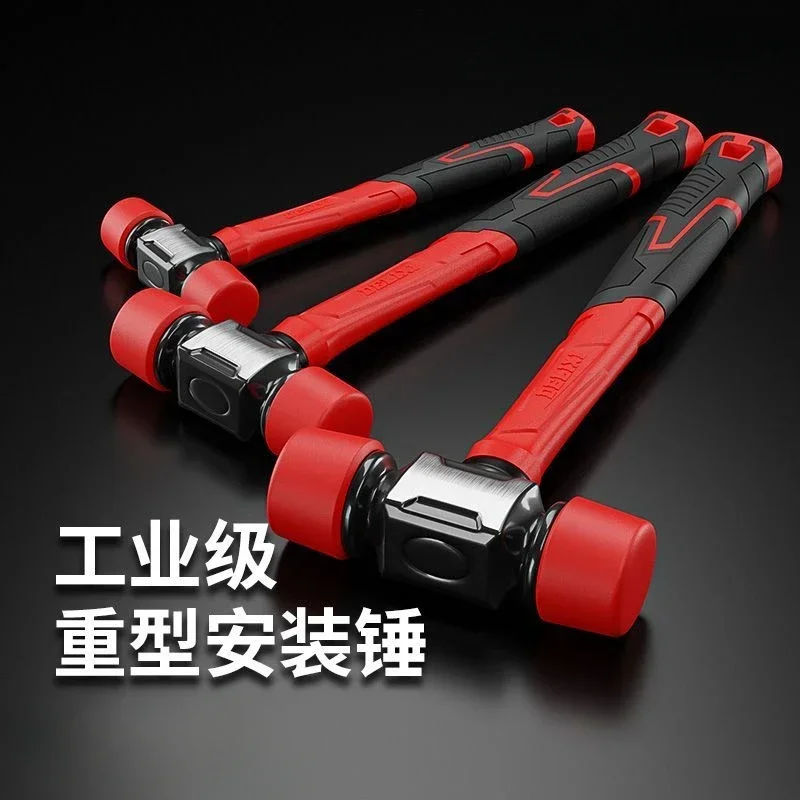 Multi Functional Rubber Hammer for Floor Tile Installation with Solid Rubber Hammer