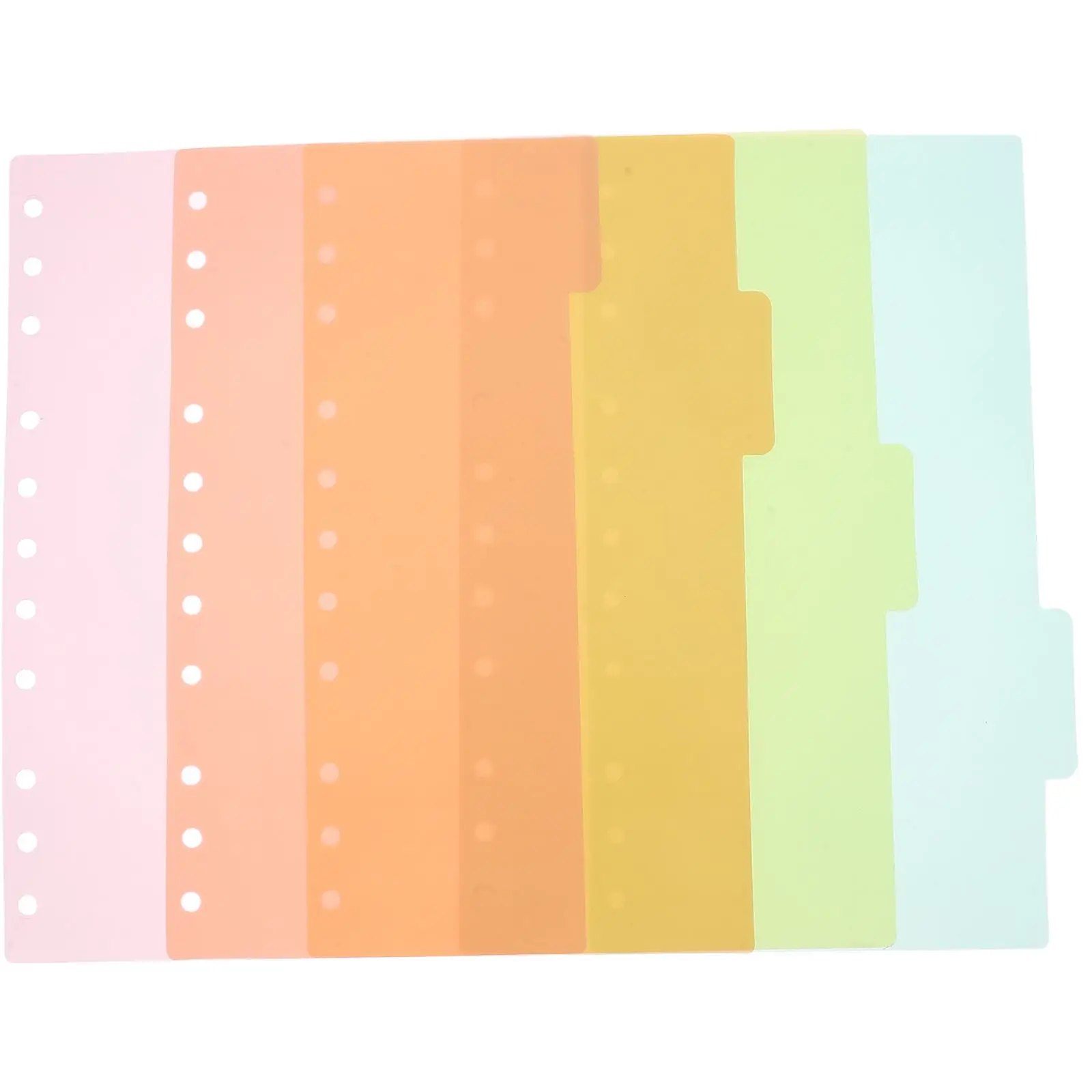 

5 Pcs Notepad Dividers Plastic Colored Index Classified Labels for Binder Book Markers Dividing Line Page
