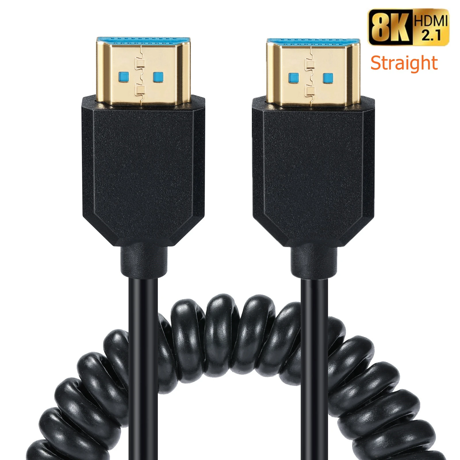 90度の角度4.0mm HDMIケーブル,オス-オスhd互換,8k @ 60hz HDMI-2.1,TV,コンピューターカメラ用