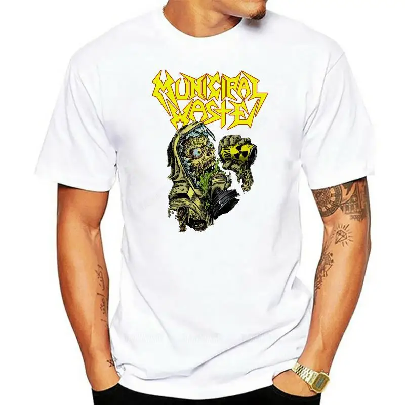 Authentic MUNICIPAL WASTE Beer Nuke Thrash Metal T-Shirt S-3XL NEW  Short Sleeve O-Neck Cotton T Shirt Anime cotton teeshirt