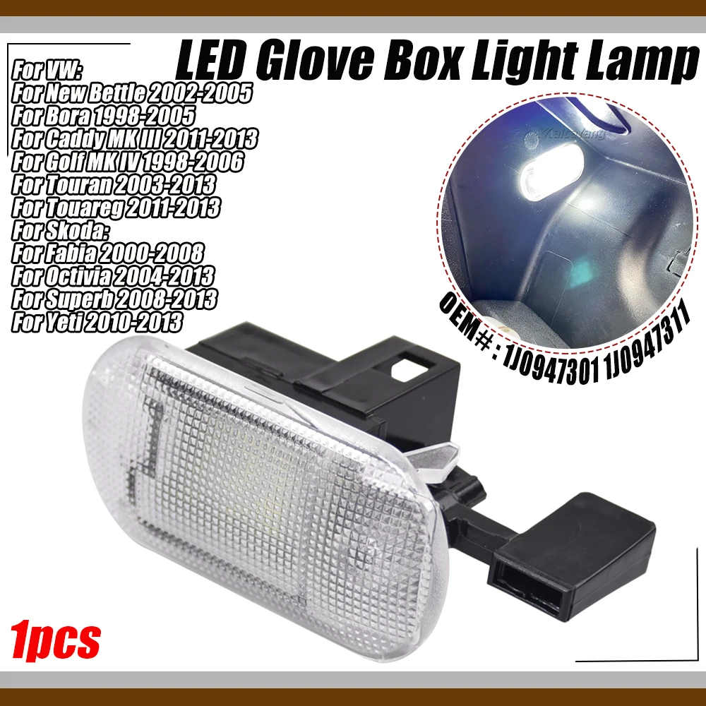 1X LED Luggage Compartment Light Glove Box Lamp Bulb For Skoda Fabia Octavia Superb Yeti VW Bettle Bora Variant Golf