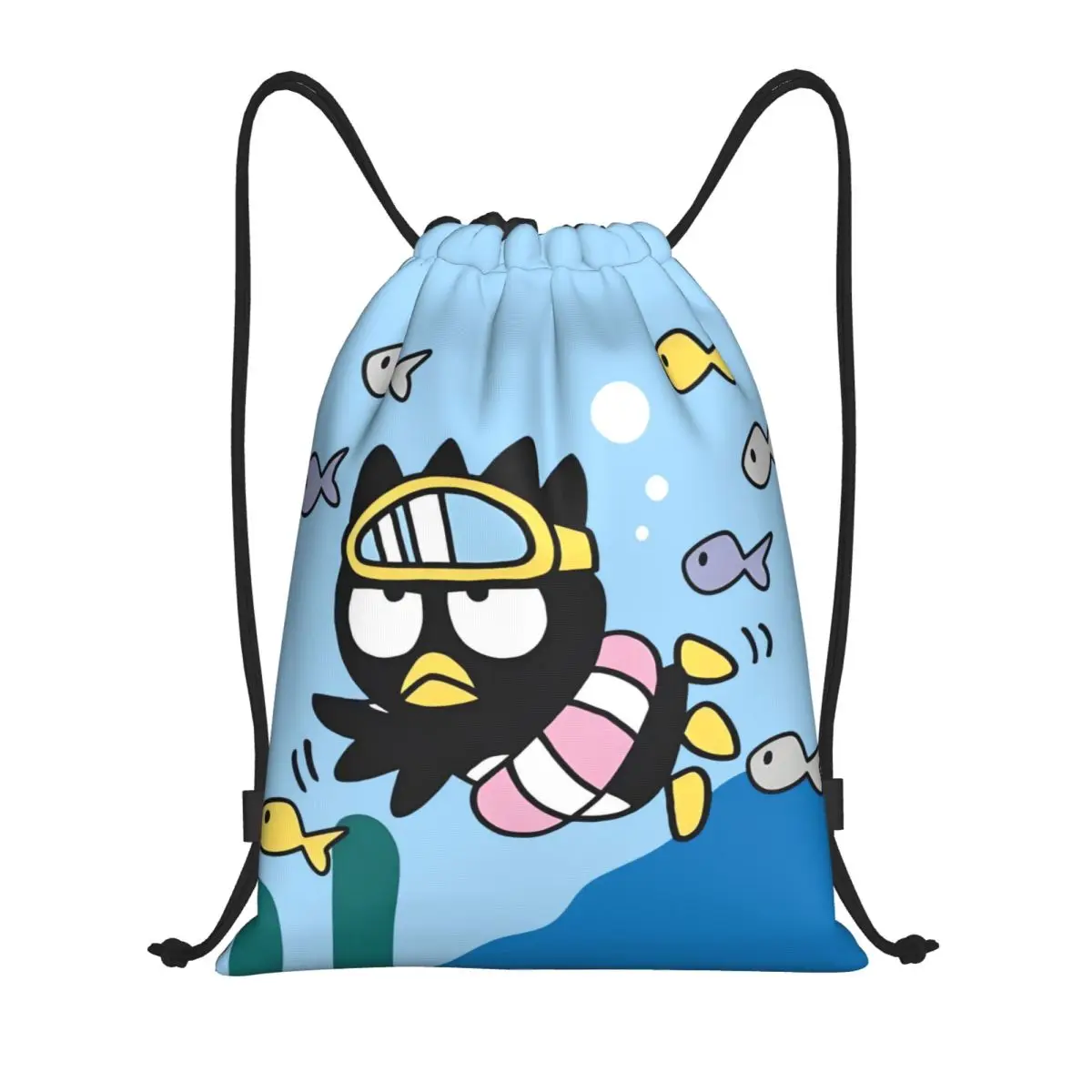 

Custom BADBADTZ-MARU Drawstring Bag Women Men Portable Gym Sports Sackpack Cool Penguin Training Backpacks