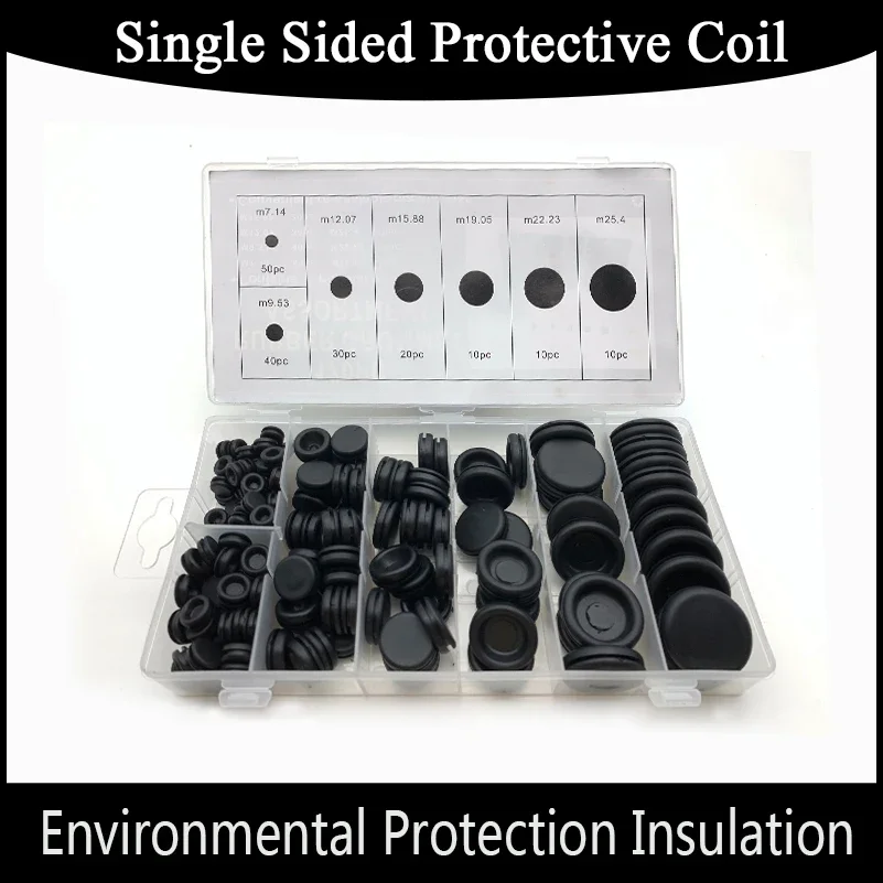 고무 그로밋 모음 키트 링 개스킷 방화벽 구멍 플러그 세트, 와이어 전기 기기 배관 170 피스