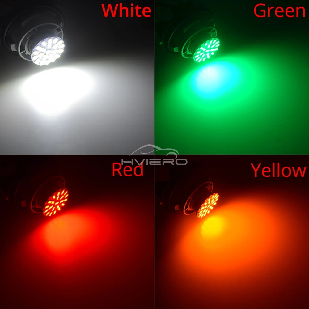 10pcs Car 1157 1156 22SMD License Plate Brake Turn Signal Lights LED Auto Parking Backup Wedge Tail Lamps Trunk Bulb Universal image 4