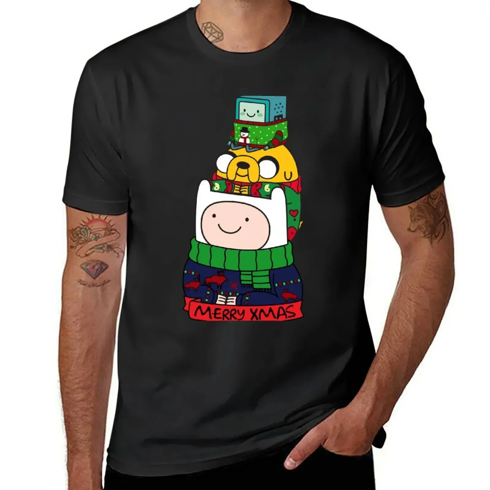 

Finn Jake BMO Xmas T-Shirt custom t shirt sublime heavyweights T-shirt men