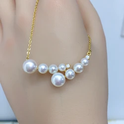 ZHBORUINI Women Fashion Natural Freshwater Pearl Pendant With Multiple Beads Feel Simple High-quality Pearl Necklace Jewelry