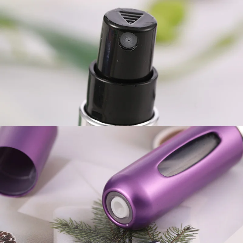 Atomiseur de sexuellement Portable, Conteneur de Liquide Cosmétique, Mini Pulvérisateur d'Alcool en Aluminium, Bouteille de Voyage, Tous les Jours, 5ml