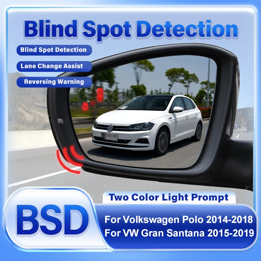 Car BSD BSM BSA Blind Spot Detection System Parking Sensor Heating lens For Volkswagen Gran Santana 2015-2019 Polo 2014-2018