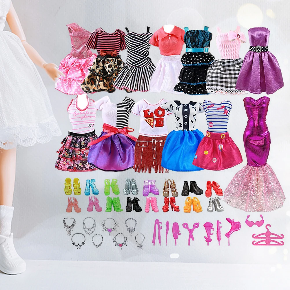 Gorgeous Dolls Clothing No Toxic Different Dolls Accessories Improve Aesthetic Ability Handmade Dolls Clothes Set for Kid Child