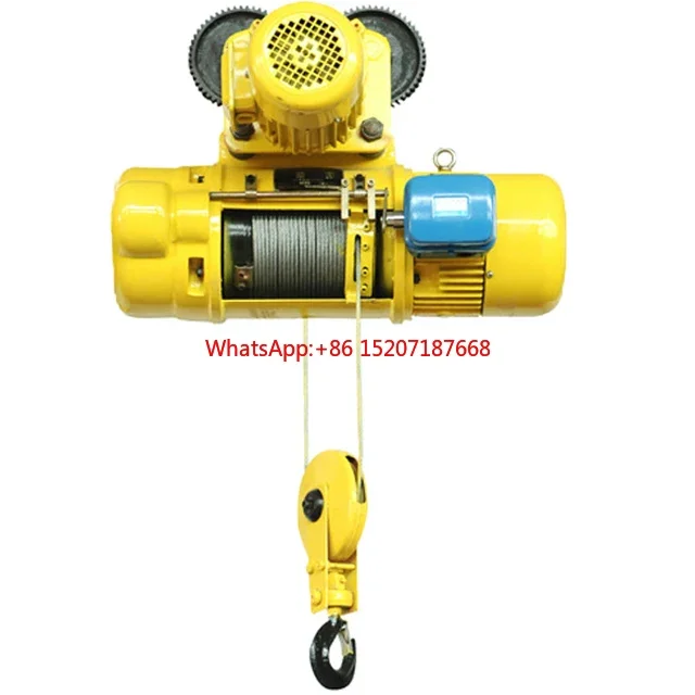 CD1 Type 1Ton 9M Electric Hoist Price Single Beam Girder Travelling Motorized Trolley Monorail Rope Lifting Hoist