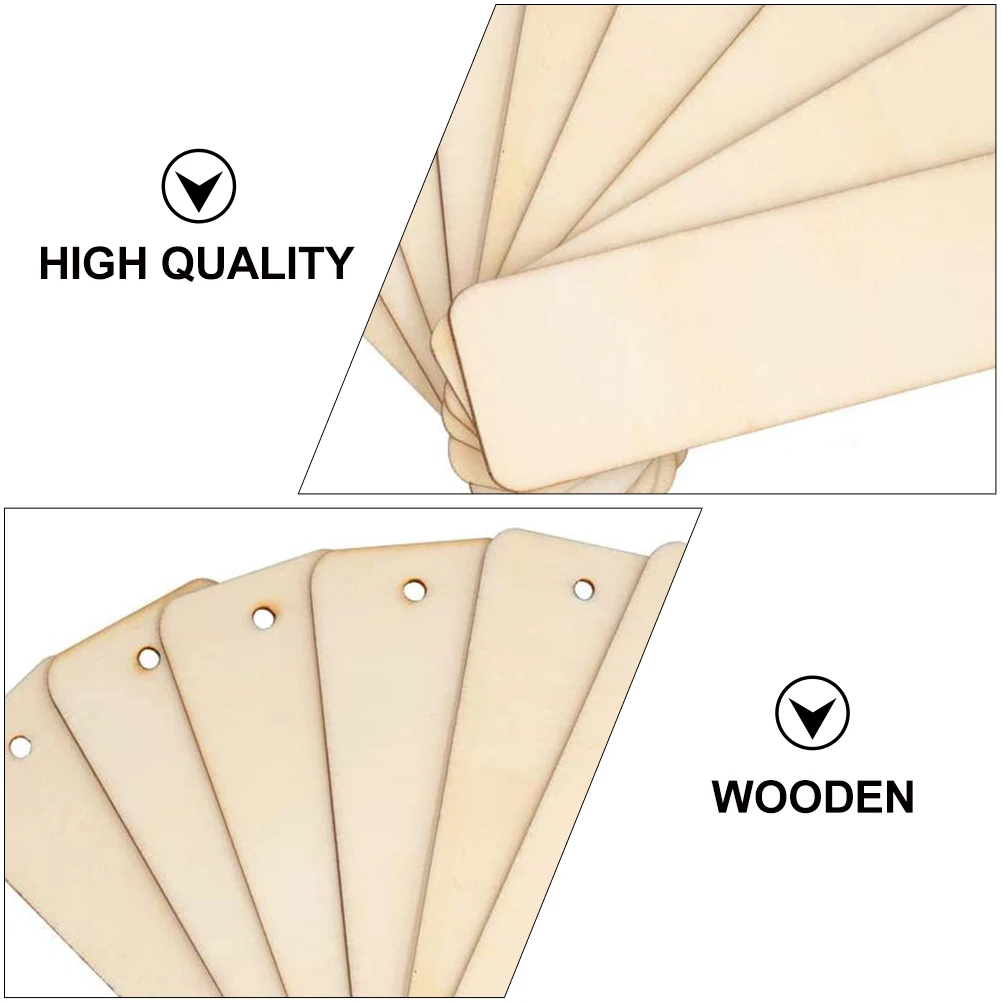 

20 Pcs Wooden Bookmark Bookmarks Blanks Christmas Craft DIY to Decorate Student