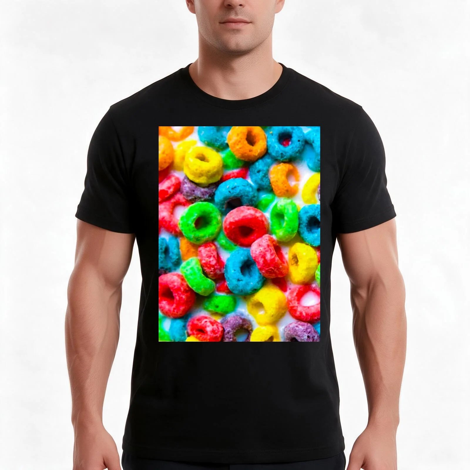 Loops of Fruity T-Shirt Summer Casual Cotton Tee Oversized Streetwear Tops Vintage Graphic Print Loose Fit Short Sleeve