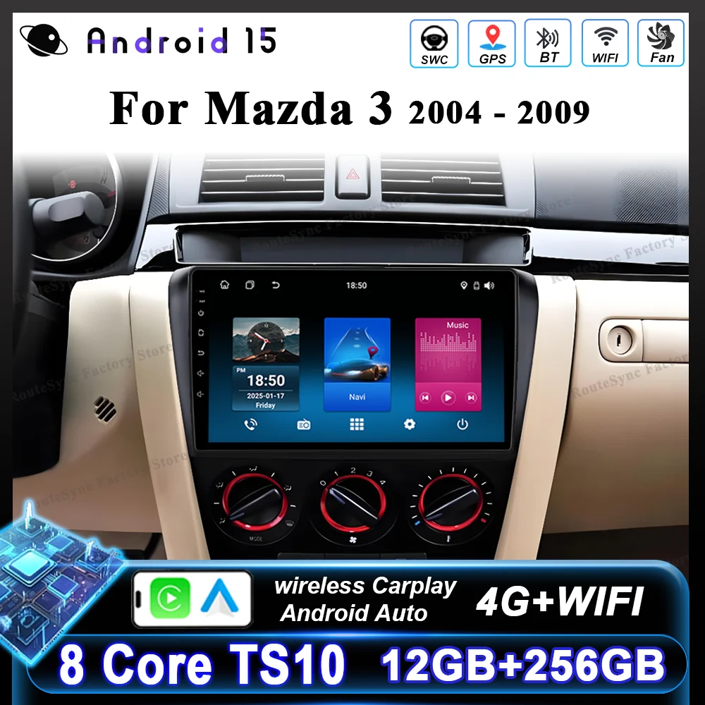 

Android Car Radio For Mazda 3 2004 2005 2006 2007 2008 2009 Multimidia Player GPS Navigation Carplay Car Intelligent Systems 4G