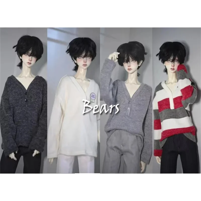 

BJD doll doll is suitable for 1/3man woman POPO68 Uncle size fashion new loose v-neck sweater T shirt 4 colors for men and women