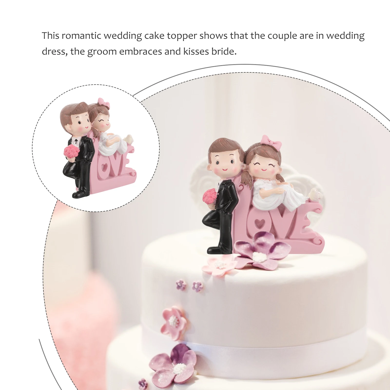 

Motorcycle Bride and Groom Ornaments Cake Topper Figurines Wedding Toppers Decor Couple Decoration Decorate