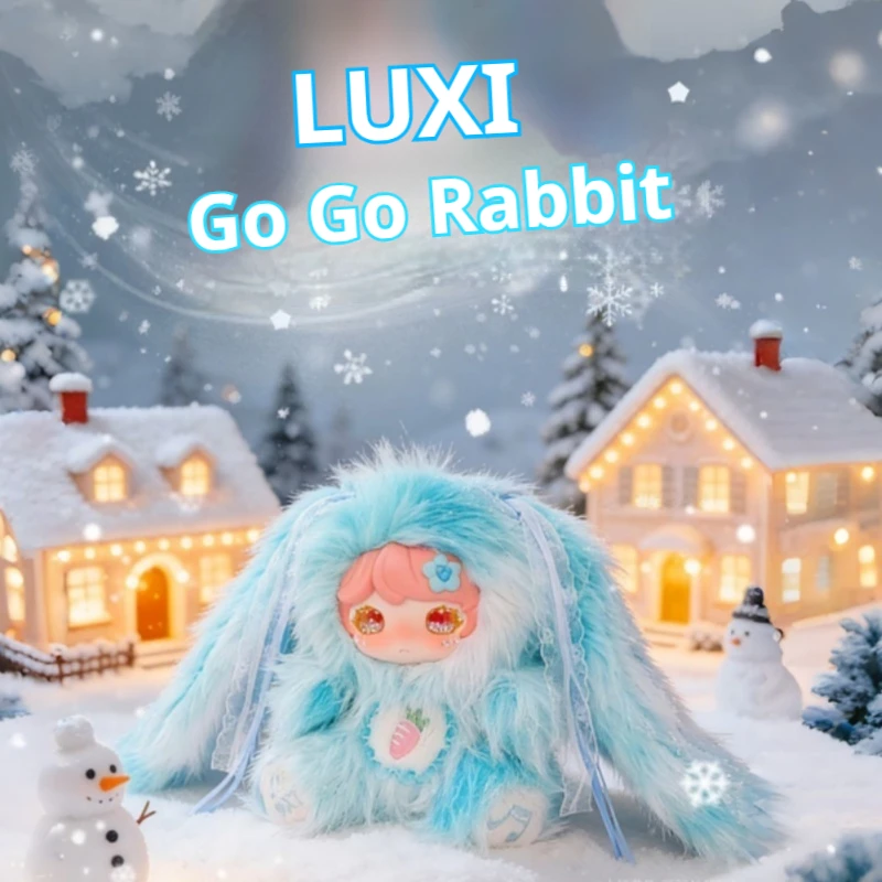 

Luxi Luoxi'Er Cheer Up Bunny 400% Plush Blind Box Kawaii Healing Stuffed Doll Collectible Desk Decor For Girls' Holiday Gift
