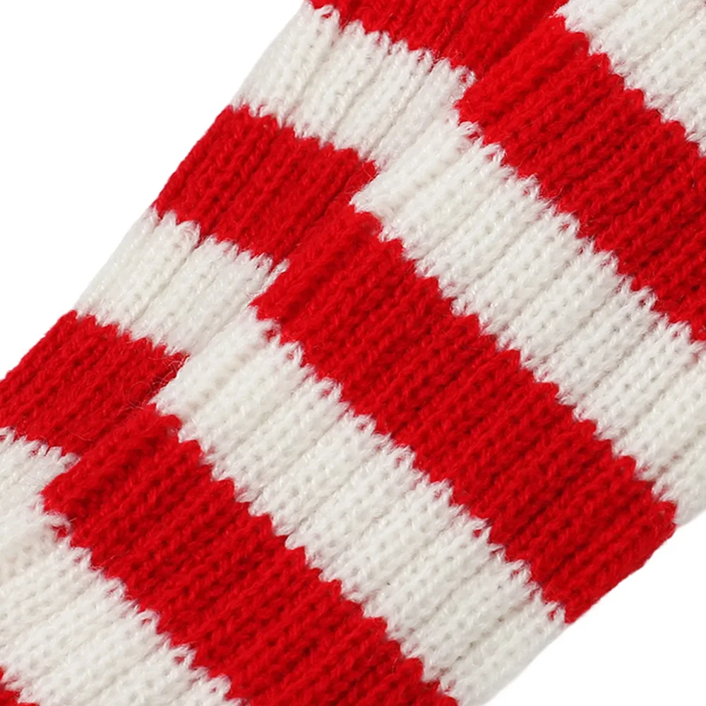 Y2K Striped Fingerless Arm Warmers Women Daily Wear Gothic Lolita Gloves Knit Sleeves Stretch Autumn Winter JK Cosplay Arm Cover - view 5