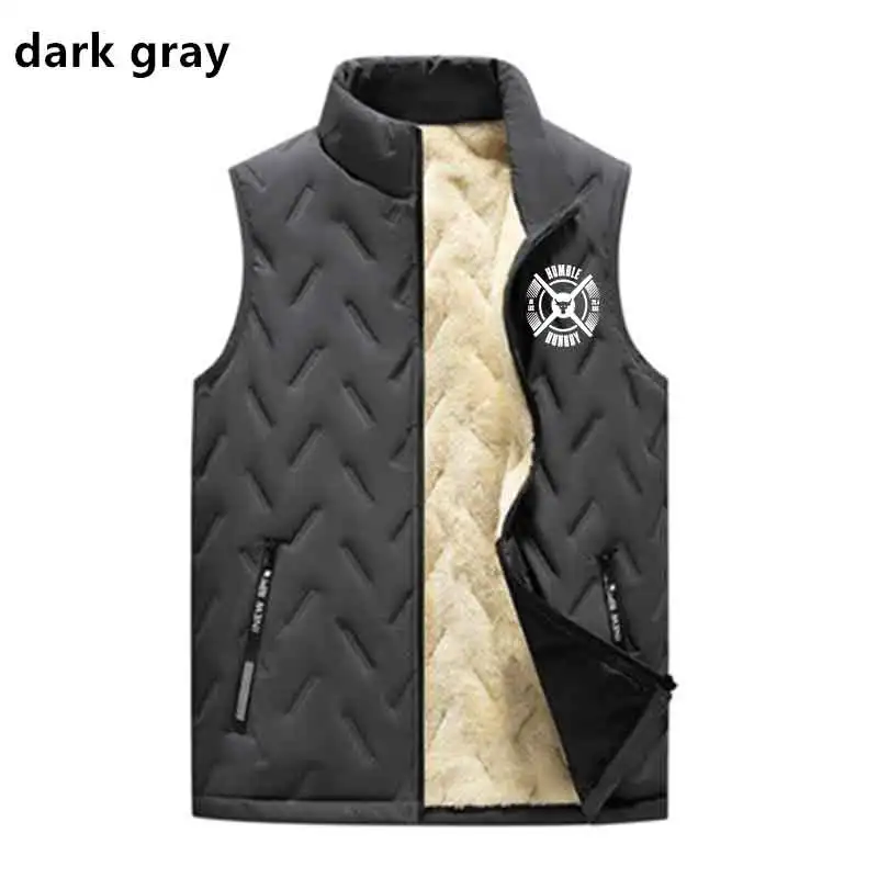 الشتاء الرجال صدرية دافئة سترة النسخة الكورية جيب سستة أكمام موضة الصوف مبطن رشاقته الوقوف طوق تشغيل أبلى