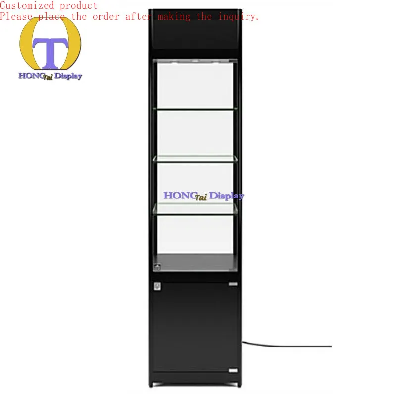 

Custom.Multipurpose Adjustable Shelves Glasses Display Showcase Specially Customize Smoke Shop Fixtures Display for Boutique Sho