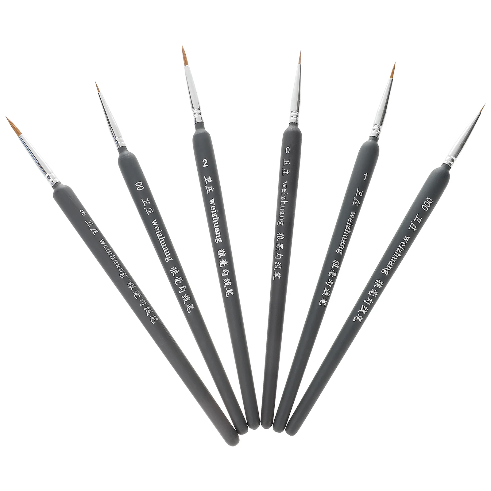 

6 Pcs Hook Pen Portable Paintbrush Painting Accessories Water Color Oil Line Drawing Brushes