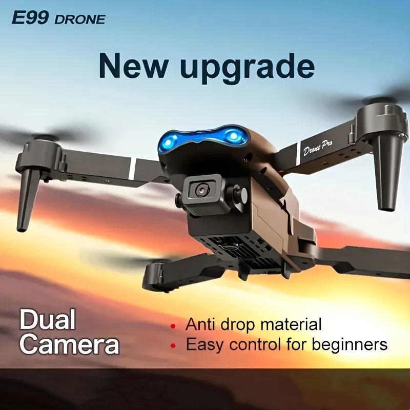 

E99 drone is equipped with dual cameras, three batteries, mobile application control, outdoor flying Halloween/Christmas gifts