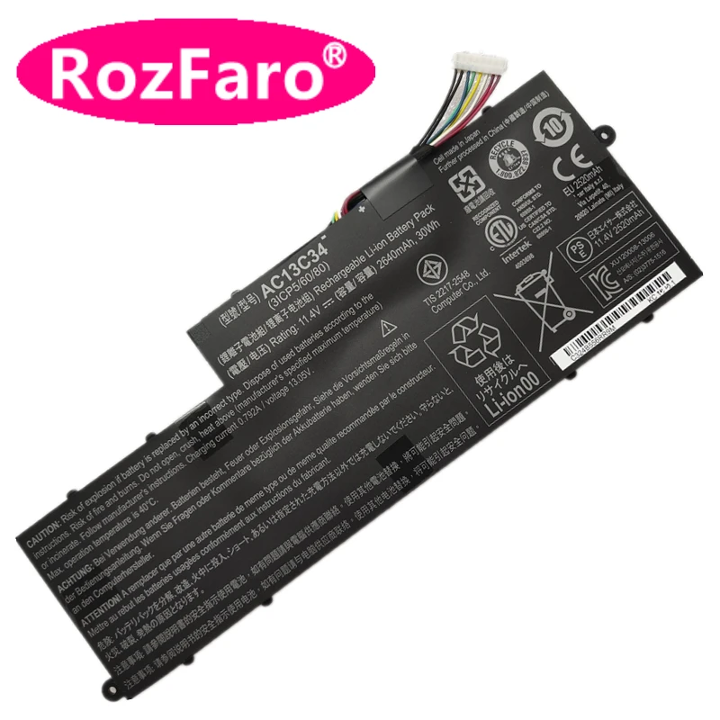 Imagem -01 - Bateria para Acer Aspire e3 111 112 112 112 112 v5 132 2852 132p 2446 122p 0408 0467 0482 0600 0607 0649 0896 Ac13c34 Ms2377 bateria para acer aspire e3 111 112 112 112 112 v5 132 2852 132p 2446 122p 0408 0467 0482 0600 0607 0649 0896 ac13c34 ms2377 01