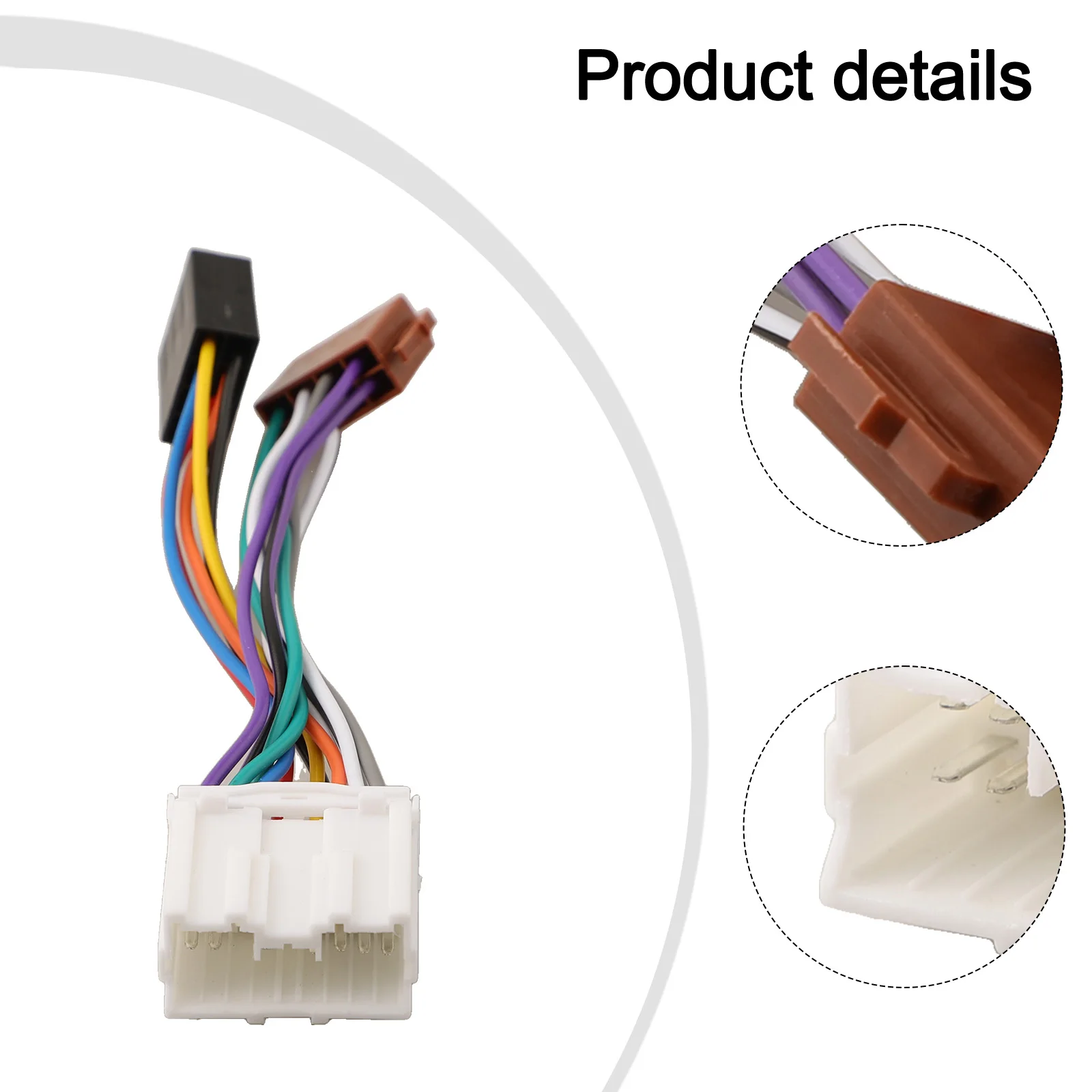 Car Radio Wiring Harness Adapter for Mitsubishi to For ISO Female Connector 16Pin Interface Compatible with 12V Models 1995 2006