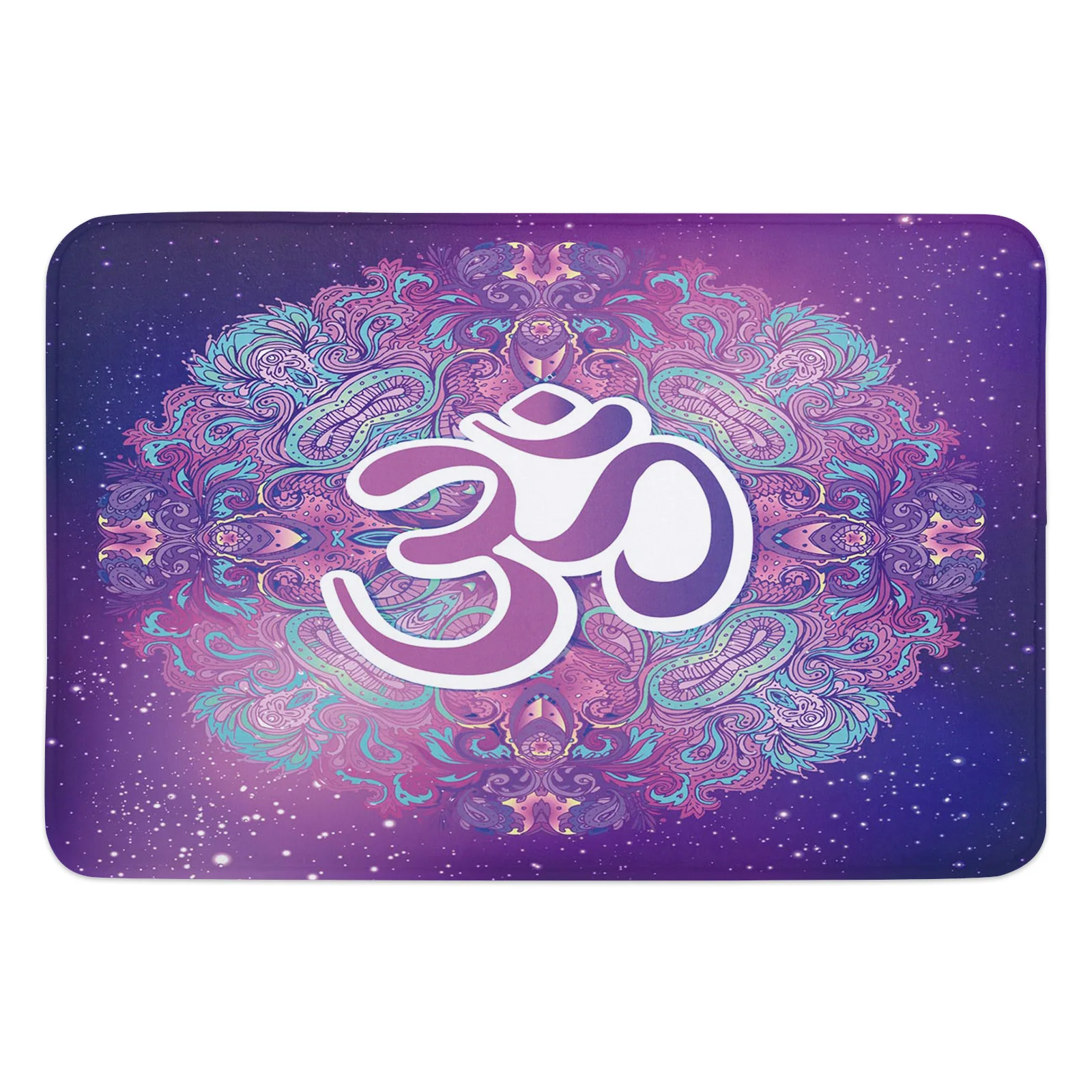 India Purple Mandala Chakra Bathroom Bath Mat Carpet Bathtub Floor Rug Shower Room Doormat Kitchen Entrance Pad Home Decor