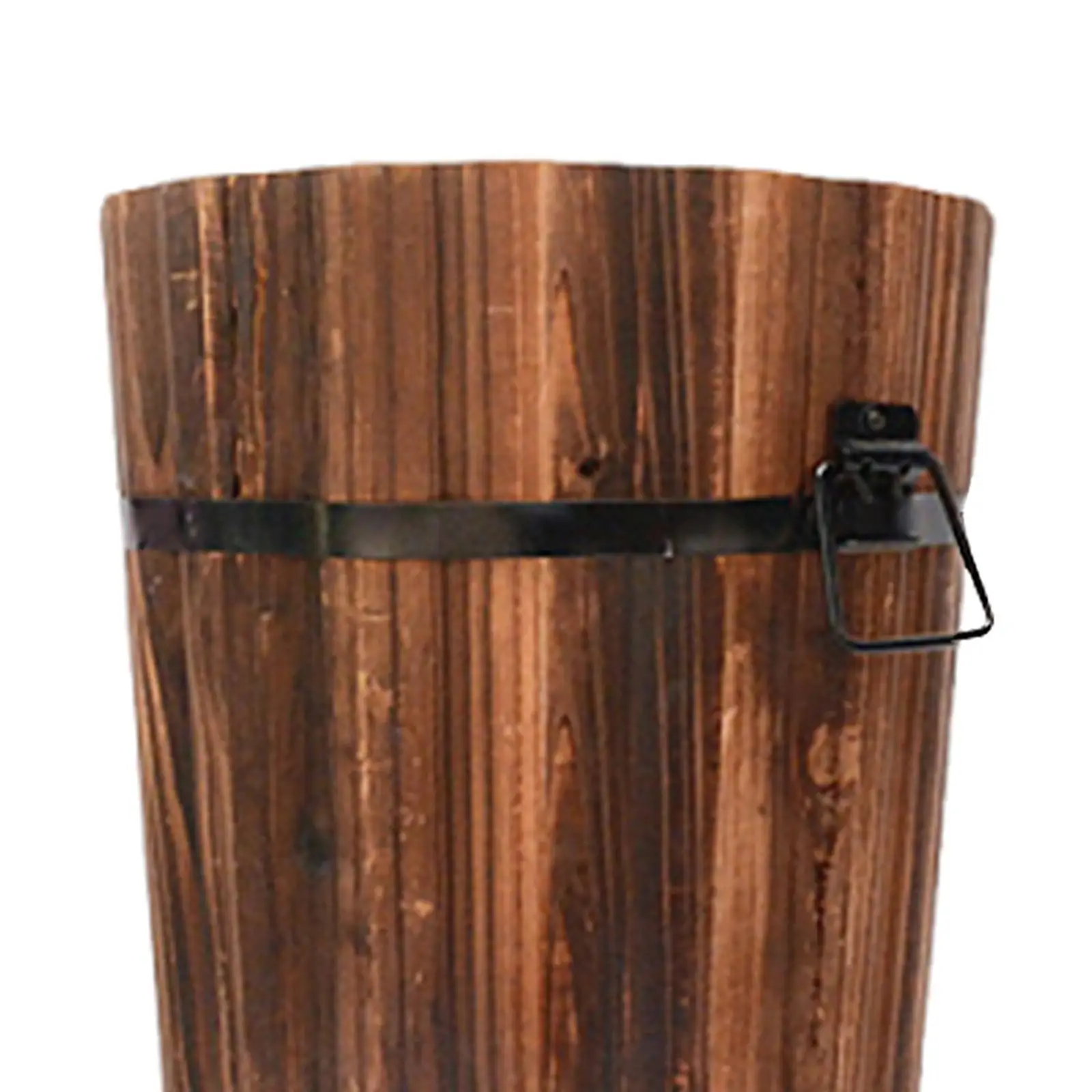 Wooden Barrel Planter for Indoor Outdoor Container Rustic Patio Planter