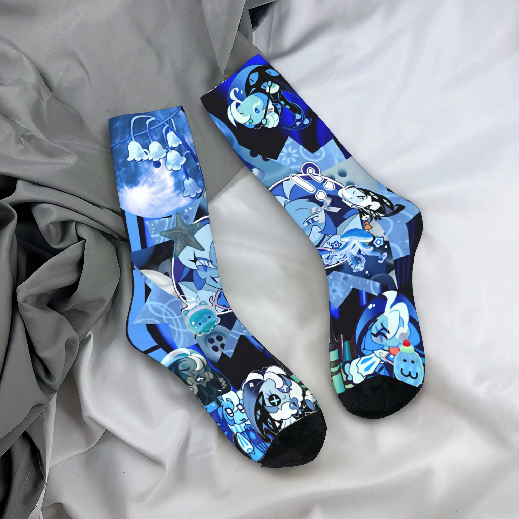 Shadow Milk Socks Cookie Run Kingdom Gothic Stockings Adults Men Soft Breathable Climbing Socks Autumn Pattern Anti Skid Socks