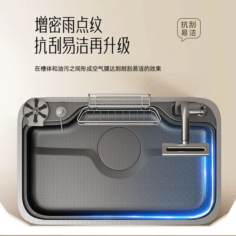 Stainless steel, kitchen sink, Japanese-style large single sink, dishwashing