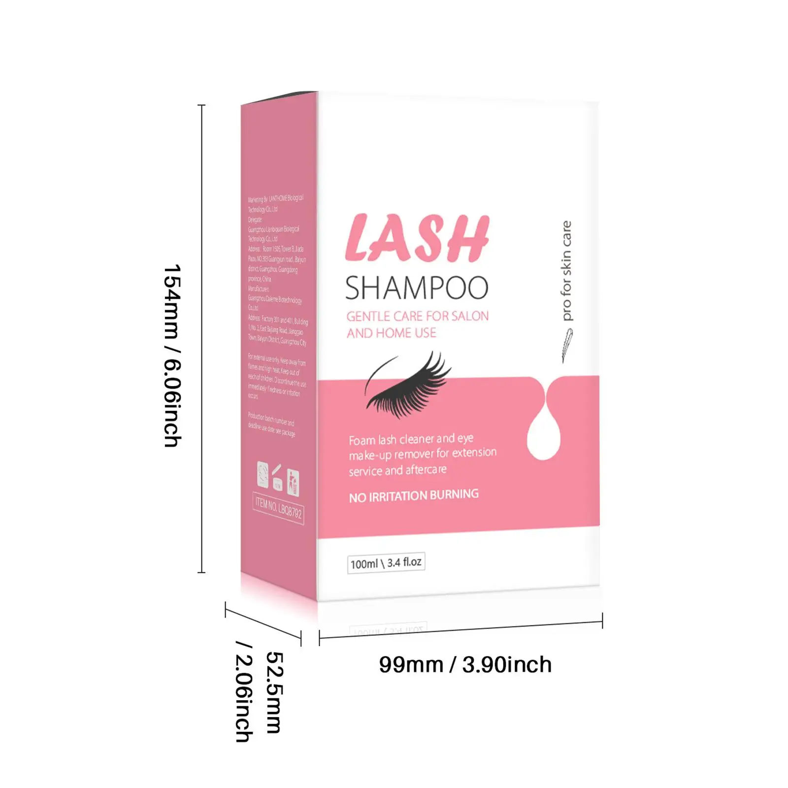 Shampoing pour cils, nettoyant pour Salon professionnel, cils naturels, usage domestique, 4 pièces