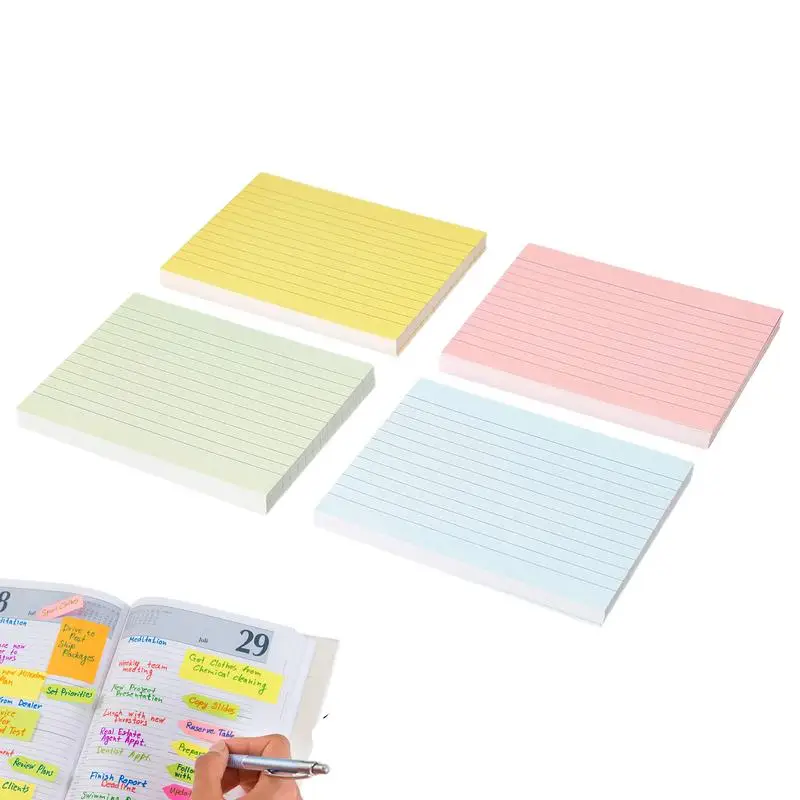 

Flash Cards 4X Study Cards Lined Memo Scratch Paper For Teaching Classroom Filing Crafting Projects Journaling Planning