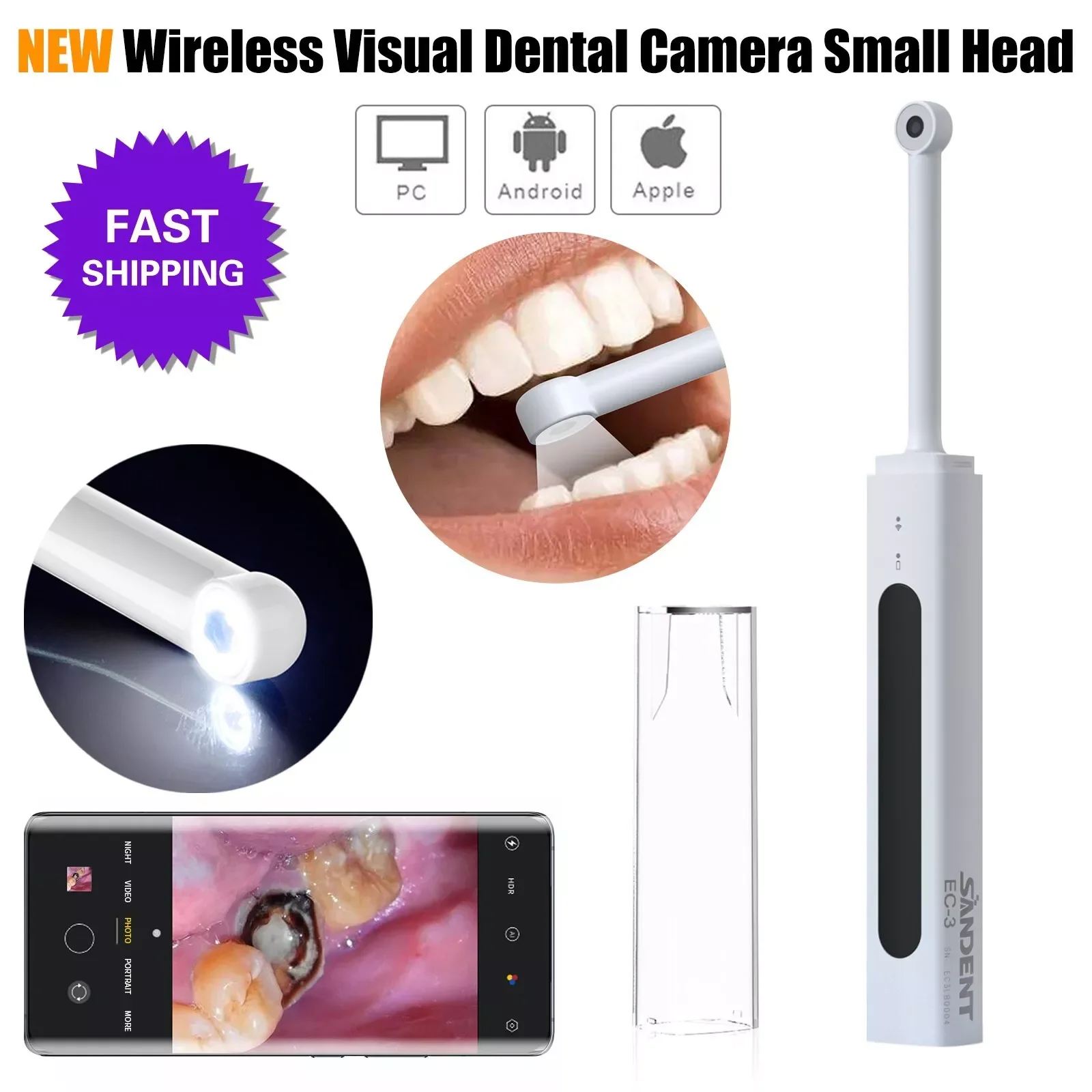 Wireless WiFi Oral Dental Oral Camera HD Oral Intraoral Endoscope Camera