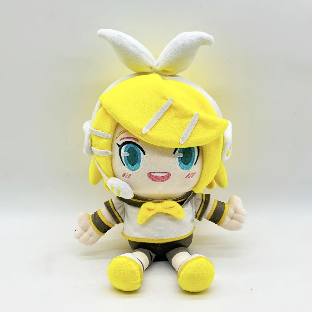 Kagamine Len pluszowe Kagamine Rin pluszowe lalki statua śliczne dziewczyny kolekcja lalek dekoracja pokoju zabawka przyjaciele prezent na boże narodzenie