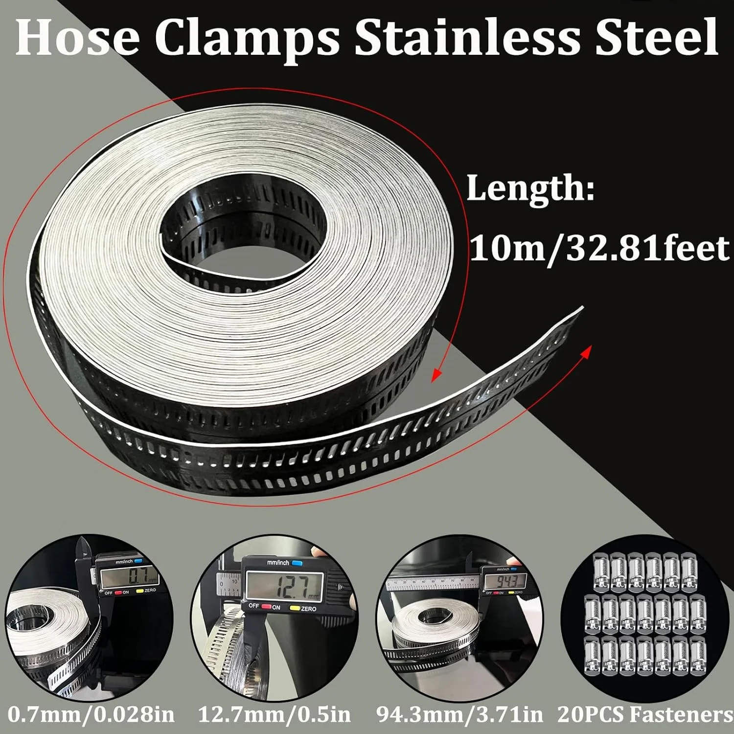 Hose Clamps Stainless Steel, L - đánh giá và giá Hose Clamp Assorted