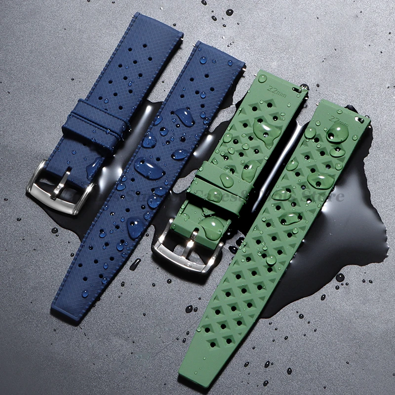 الكلاسيكية الاستوائية ساعات سيليكون الفرقة ل أوريس ل Seiko ل أوميغا الإفراج السريع حزام 20 مللي متر 22 مللي متر المطاط الاستوائية حزام ساعة ذكية