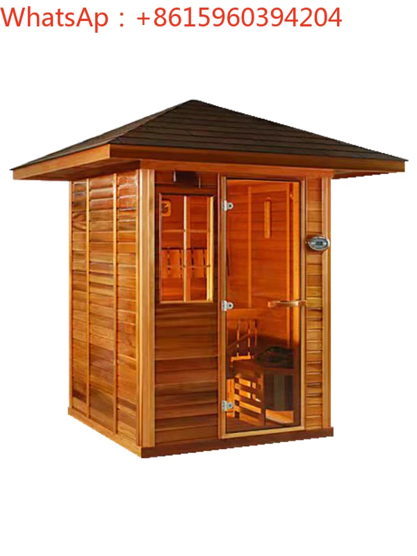 Household outdoor sweat steam room single double sauna dry steam room customized multi-person courtyard steam