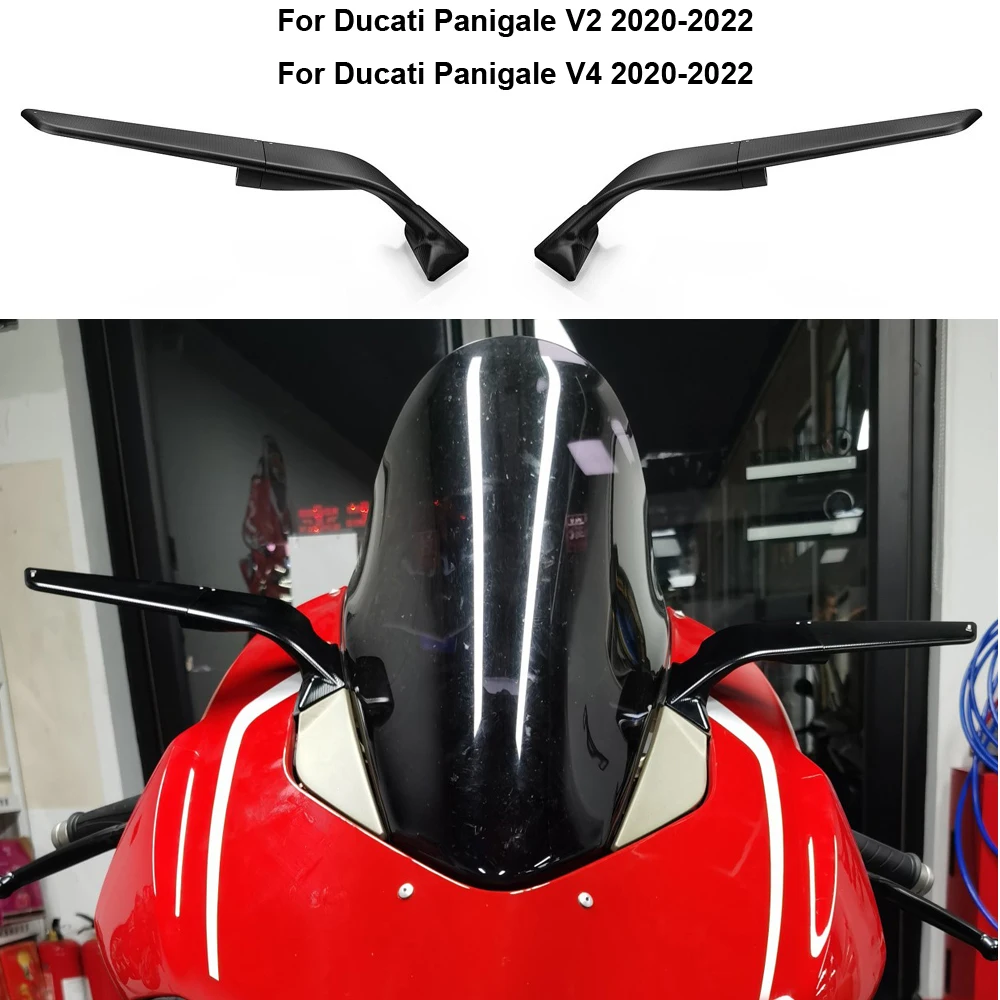 

For Ducati Panigale V2 955 V4 1100 2020 2021 2022 New Motorcycle Rear View Mirrors Adjustable Rotating Windwing Rearview Mirror